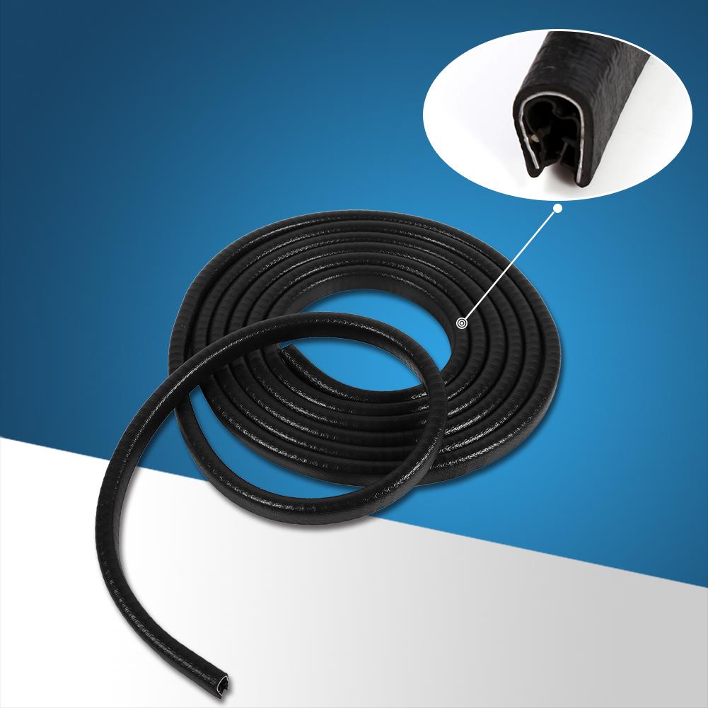 300cm Rubber Car Door Edge Guard Molding Trim Interior Metel Clips Seal Strip