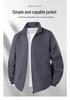 Men's Lightweight Spring/Autumn Sun Protection Jacket, Stand Collar, Loose Fit, Breathable, Plus Size for Middle-aged and Elderly