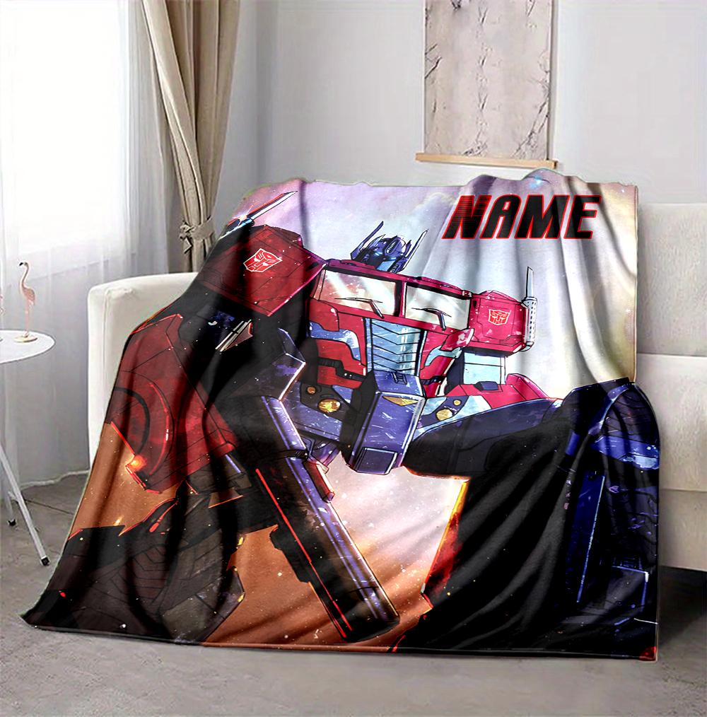 Custom Name Robo Battle Flannel Blanket Throw Blanket Soft Warm Sofa Bed Decor Unique Gift