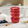 1 Pcs Lunch Box Bento Container Enamel Colors Food-Grade Pp Portable Single Layer Food Storage Box Office School Picnic