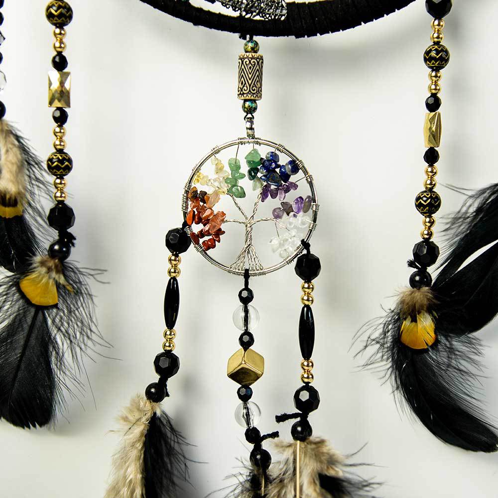 ins Tree of Life Creative dreamcatcher natural crystal crushed stone home feather hangings handicrafts
