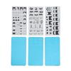 3 Set Nail Art Stamping Plates Stainless Steel Protective Blue Film Different Patterns Fingernails T
