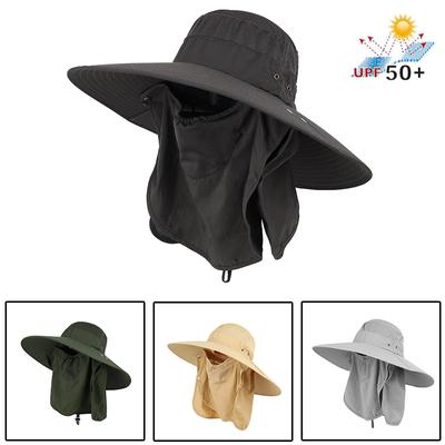 Outdoor Breathable Fisherman Cap For Women Men Summer Anti UV Protection Sun Hat With Neck Flap Male Wide Brim Hiking Bucket Hat