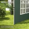 Gazebo Side Panels, Sides Replacement with Window for 3x3(m) or 3x4m Pop Up Gazebo, 2 Pack, Green