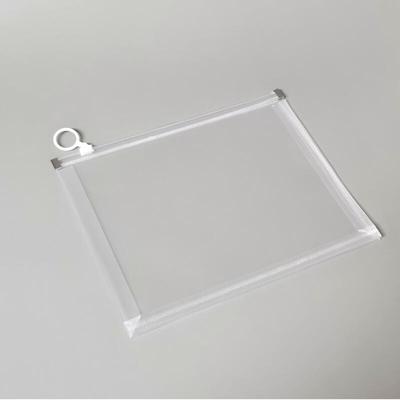 Stand Clear Zipper File Transparent Pocket Pouch A4