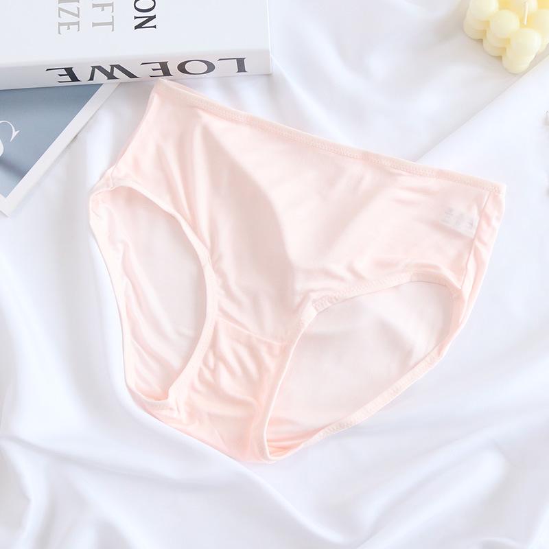 Tang Sang Silk Damen Übergröße Nahtlose Seidenunterwäsche - Atmungsaktiv, Mittelhoch, Hüfthebend, Einfarbig