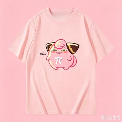 Kirbys Prank Spy Play Anya Magical Fun Loosefitting Sportswear Casual Pure Cotton Shortsleeved Shirt for Adults and Children