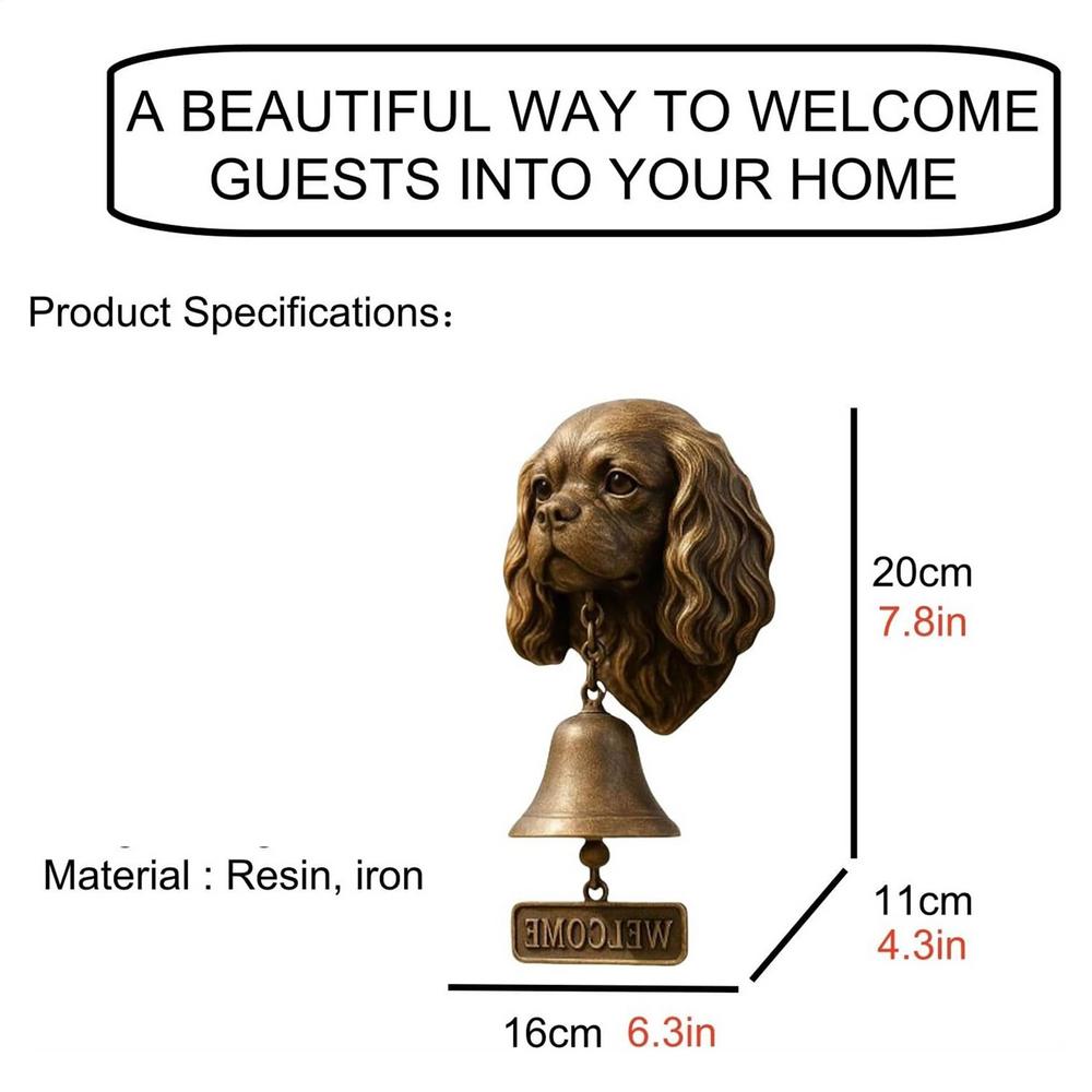Welcome Dog Themed Doorbells Vintage Rustic Resin Animal-Themed Decorative Doorbells Wall Decoration Dog Door Bell Ring