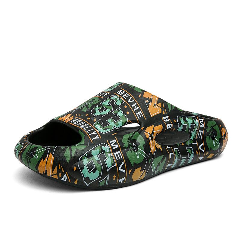 

Student Outdoor Home Two Wearing Slippers Summer Fashion Men s EVA Open Toe Thick Bottom Drag Seaside Beach Drag Large Size 37