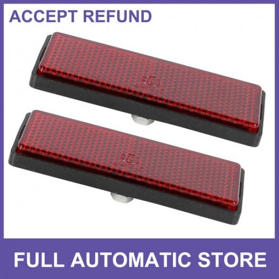 Два M5x08 Красный Прямоугольный Универсальный Винтовой Крепеж Светоотражающий Предупреждающий Отражатель