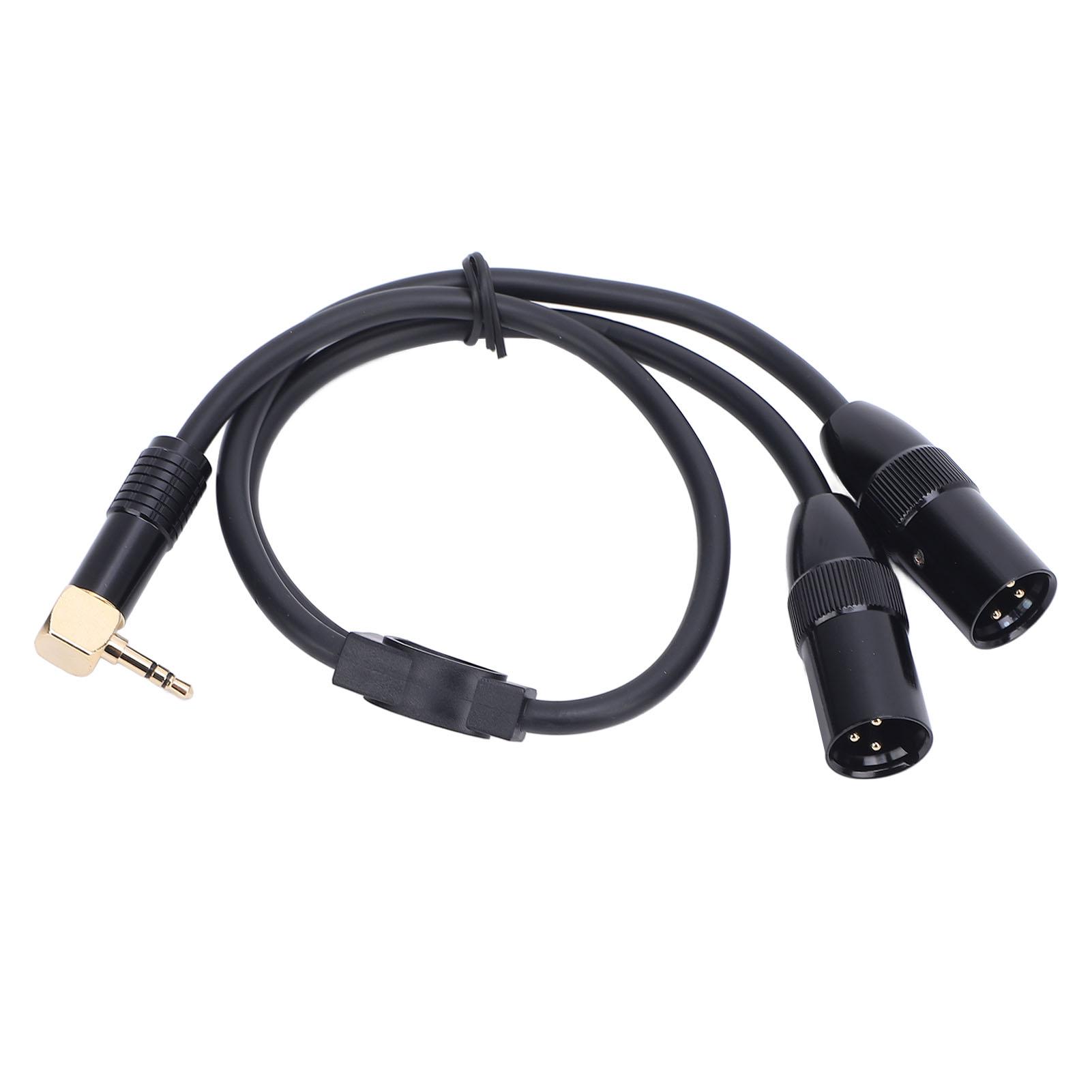 

3.5mm to Dual XLR Male Y Splitter Cable 1 8 Stereo 3 Pin 0.5m for Microphone Speakers Stage DJ