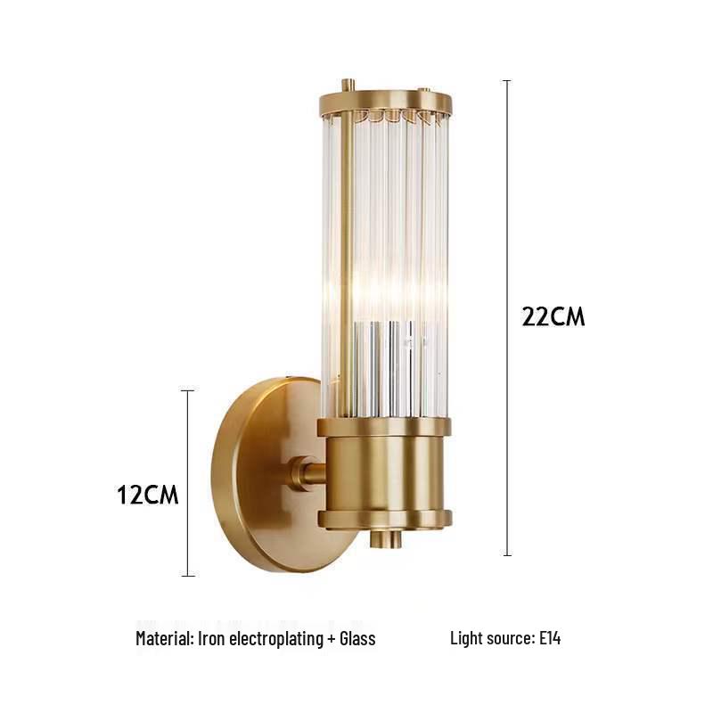 Nordic Crystal Wall Sconce: Elegant Living Room & Bedroom Light Fixture