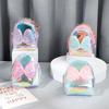Pvc Transparent Coin Purse With Laser Butterfly Bow Waterproof Keychain For Girls