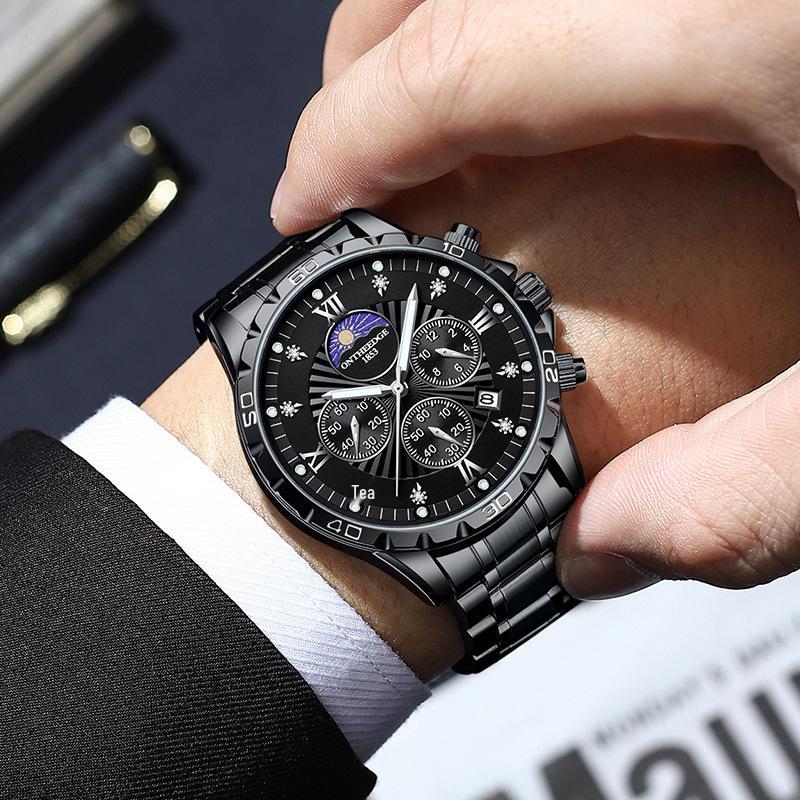 Hong Kong Fashion Swiss Men's Luminous Waterproof Steel Band Watch