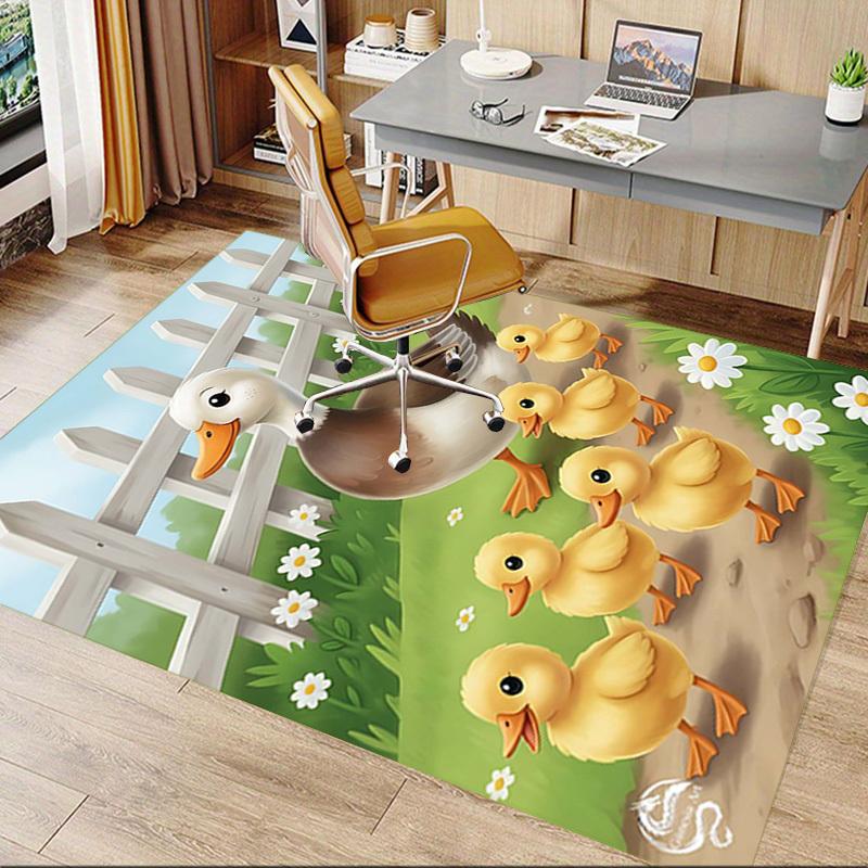 1PC Ducklings Duck Non-Slip Floor Carpet Compatible for Office&Living Room&Bedroom&Dining room - Flat - Weave Machine-S0387