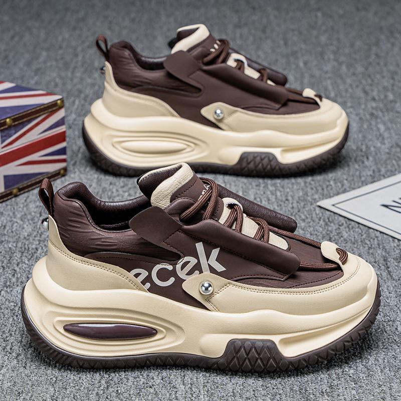 

Нова Мода Чоловічі Чотири Сезони Зручне Взуття на Товстій Підошві Студенти Хлопчики Трендові Кросівки для Бігу на М якій Підошві Дихаючі Повсякденні 39 коричневий