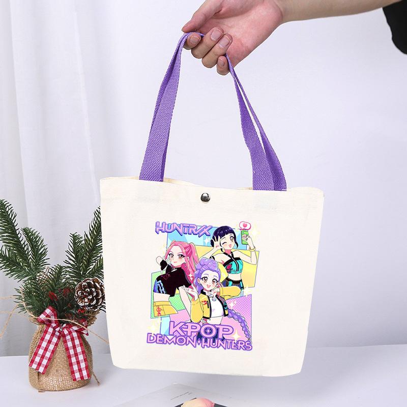 Animation Cartoon Printing Fashion High Value Lightweight Casual Shoulder Bag Going Out Portable Canvas Bag