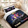Custom Name Bedding Set 3 PiecesLamine Yamal Print Duvet Cover + 2 Pillowcases Soft Bed Decor