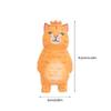 Handmade Cute Cat Wood Carving Ornaments Painted Wooden Cat Figurines Desktop Decoration Lucky Cat Sculpture Desk Decor