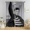 Elvies Partition Window Curtain Room Panel Curtains Bedroom Shades Halloween Decoration Home Interior Living Made Of Polyester Washable Decor Ready