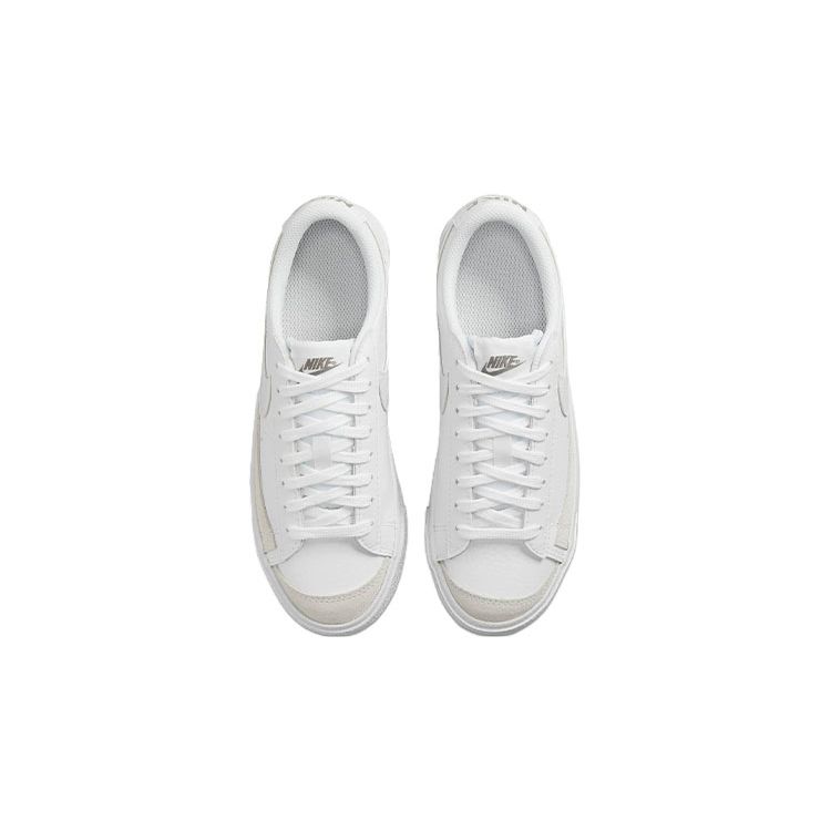 Nike Zapatillas de deporte para niños Blazer Low 77 GS blancas planas en peltre Aura Clear DA4074-110