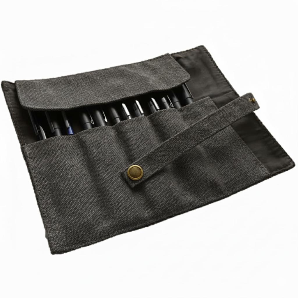 EBISSY Leinwand-Roll-Etui Groß Platz für Füller und Kunst Geeignet für und und Praktische Aufbewahrungstasche, Kapazität, Stifte, Bleistifte, Stifte, Zubehör,