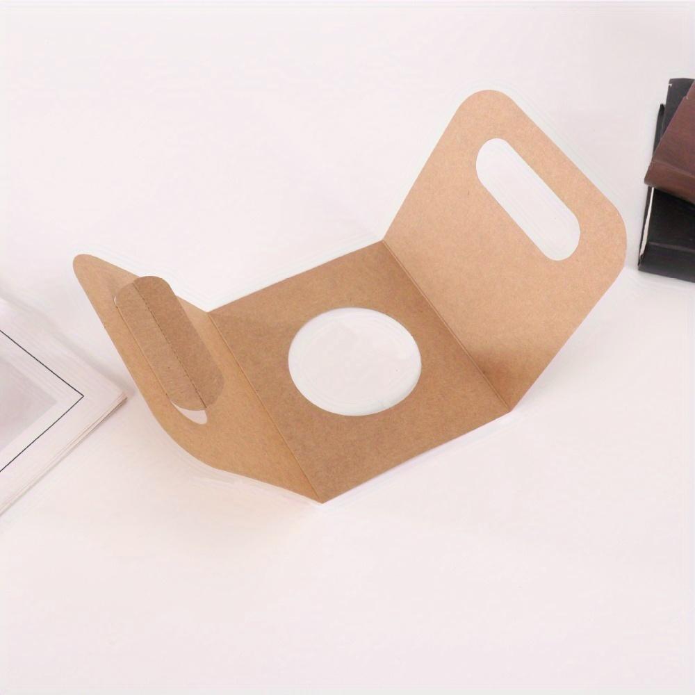 30pcs Drink Carrier with Handle Single-cup Holder Hand-held Cup Carrier Disposable Coffee Cup Holder Portable Foldable Tray Drink Caddy Cup Carriers