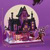Kreative Street View Zauberbesen Bar Modell Bausteine Stadt Halloween Haus Architektur Mini Ziegel Spielzeug für Kinder Geschenk