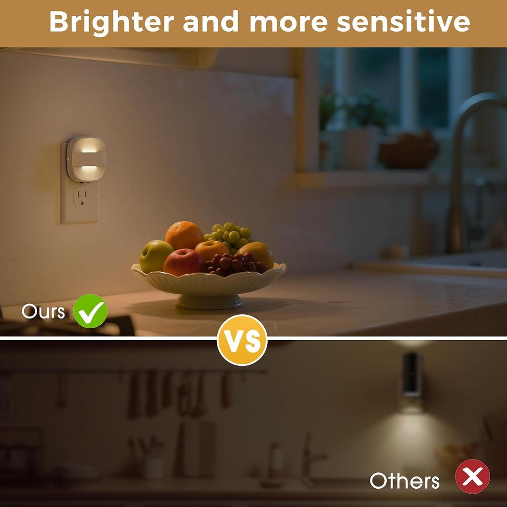 L LOHAS LED Night Lights Plug into Wall,Dusk to Dawn Sensor Night Light