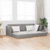 Floor Sofa Bed Light Grey 213 X 70 X 77 Cm Velvet