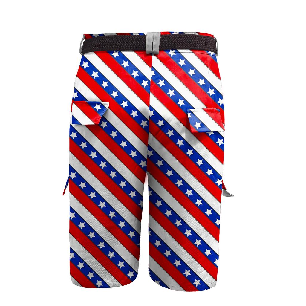 Herren Unabhängigkeitstag Bedruckte Mehrfach-Taschen Workwear Shorts