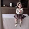 2025 Autumn Floral Doll Shirt & Skirt Set for Girls