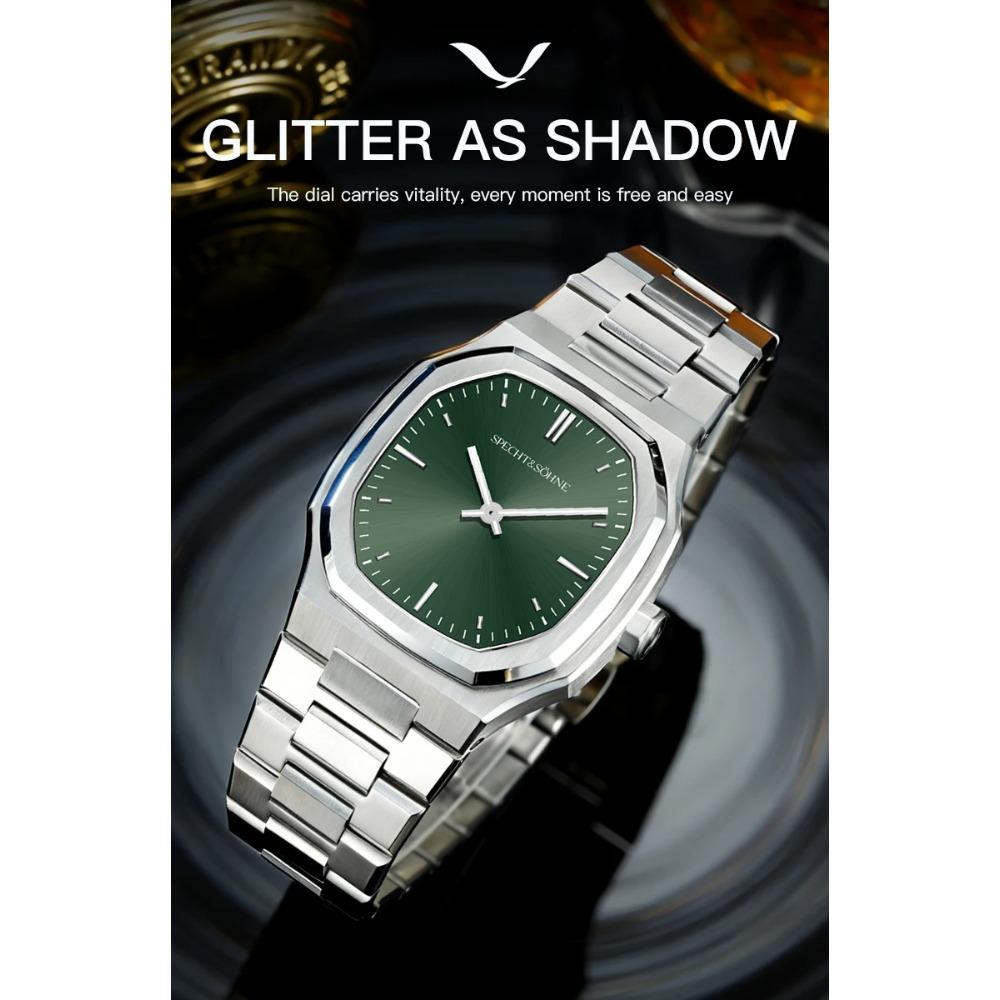 New Fashion Specht & Söhne Ultrathin Quartz Watch For Men Ice Blue Color Stainless Steel Watches Sapphire Crystal 50M Waterproof