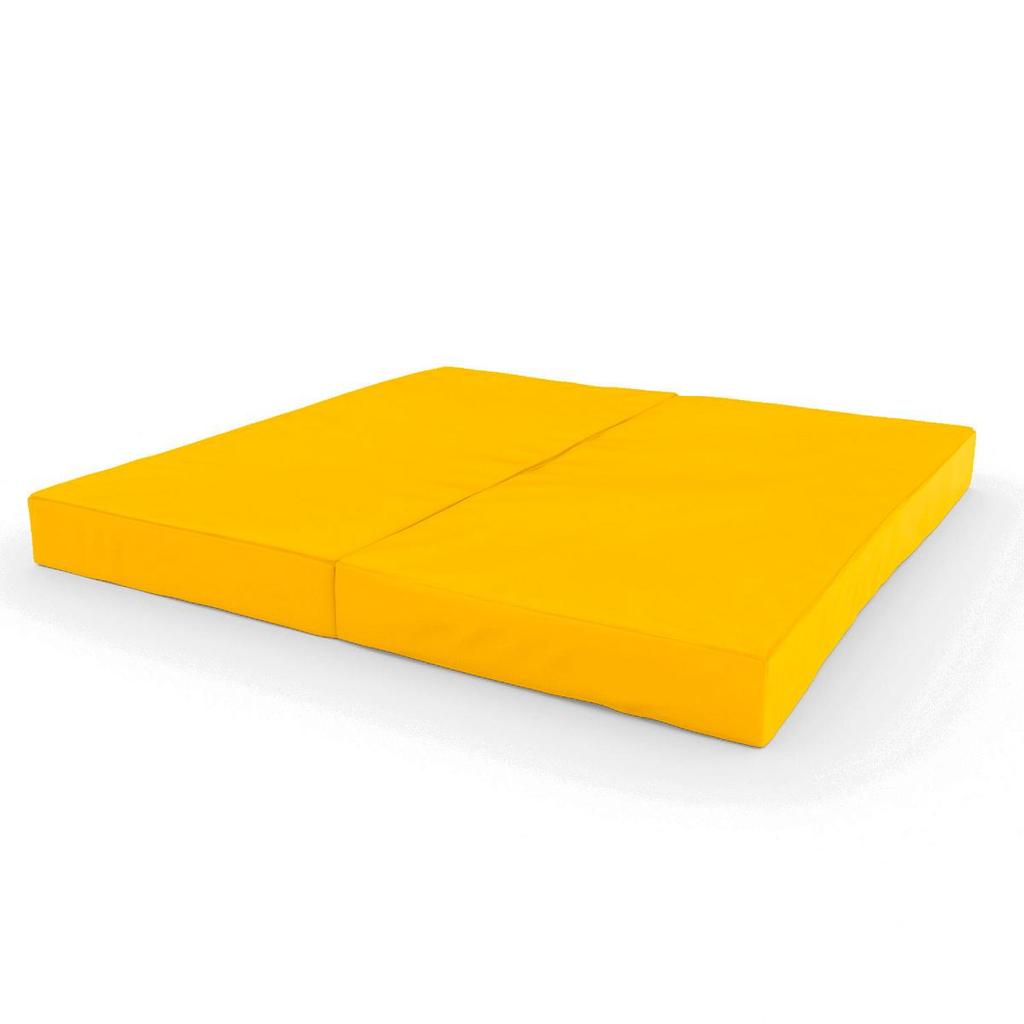 gymnastic mat Comet100x100x10 two-piece - yellow