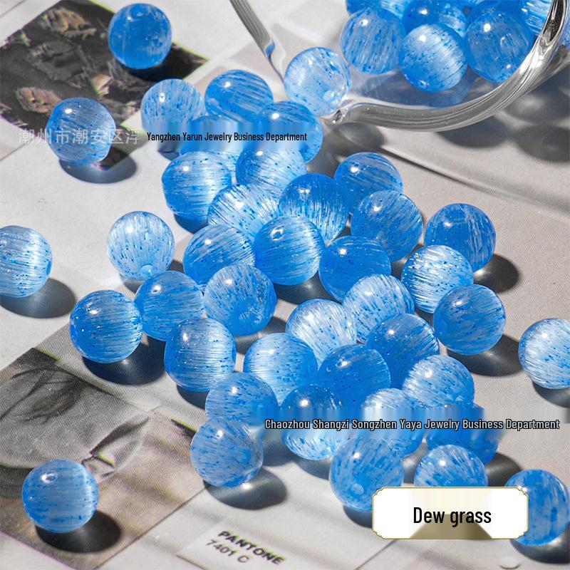 8mm Frosted Macaron Cat's Eye Glass Beads for DIY Jewelry Making
