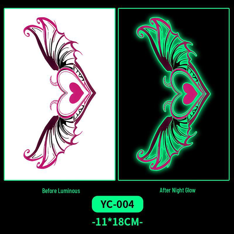 

Водонепроницаемые наклейки-татуировки суккуба: Долговечные и красочные модели для женщин, идеально подходят для нижней части живота, груди, спины и для пар. 11*18 cm