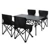 4-Piece Camping Table Chair Set, Portable Folding Outdoor Table with 4 Stools & Carry Bag