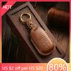 Styling Mouldings Leather Car Key Case Cover Shell Fob ForHonda CRV CR-V Fit Civic Accord HR-V HRV City Odyssey XR-V Accessories