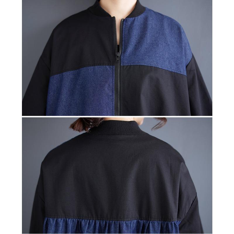 Dimanaf 2025 Spring Autumn Plus Size Jacket Women Tops New Oversize Coat Casual Long Sleeve Loose Outerwear