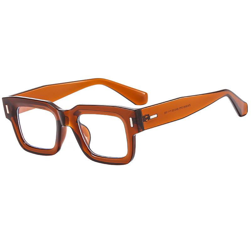 Trendy Retro Square Eyewear With Uv Protection For Cycling And Casual Wear JellyTeaFrameBlueLight