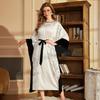 Elegant Women's Satin Long-Sleeve Nightdress - Autumn/Spring Collection (DP3390)