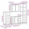 VidaXL Ensemble de meubles de salle de bain 4 pcs chêne sonoma, armoire de salle de bain, armoire de rangement de toilette, 3301271
