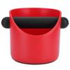 Mini Coffee Grounds Container NonSlip Straight Port Household Grind Bucket Knock Bin Box(Red )