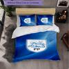 Preston North End Football 3 Piece Bedding Set Soft Duvet Cover Set with Pillowcases Printed Bedroom Decor Set for Home
