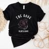 Retro The Rose Kpop Shirts Kpop Concert Shirt Kpop Tees Korean Rock Tops Y2k Top Black Rose Gift Unisex Short Sleeves Tops