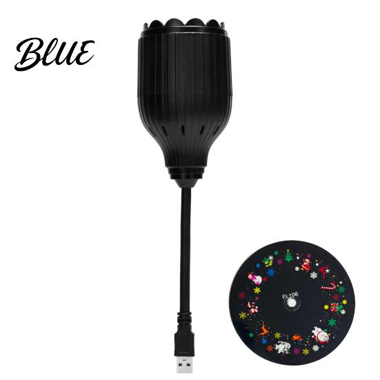 LED Projector Light USB Christmas Snowflake Light Flexible Gooseneck Projection Lamp Ambient Night Lamp for Bedroom Ceiling Decoration