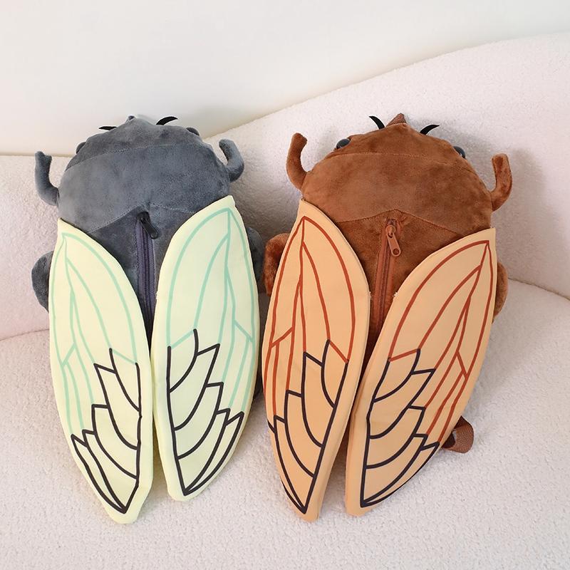 Cicada Plush Backpack Kawaii Fashion Plushie Doll Fur Bag Children's Bag Shoulder Bag Mini Knapsack Bags Gifts For Girlfriend