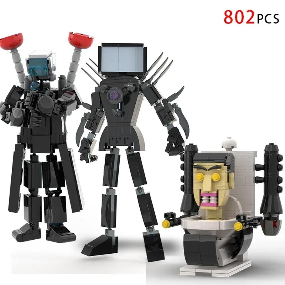Moc Skibidi Toilet Action Figures Modello da costruzione Blocchi Camerman Titan Speakerman Surveillance Man TVMan Ragazzi Giocattoli per bambini Regali