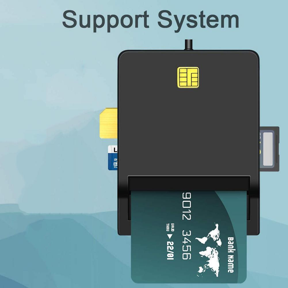 USB 2.0 Tip-C Akıllı Kart Okuyucu: IC, Banka, SIM, Kimlik ve CAC Kartları için Hepsi Bir Arada