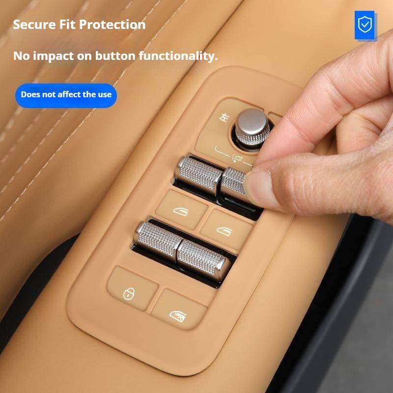 Fit For Geely Galaxy Starship 7 EMi Car Window Lift Panel Silicone Button Pad Protector Sticker Interior